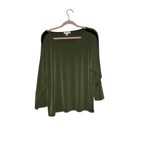 Calvin Klein Green Long Sleeve Blouse Size XL